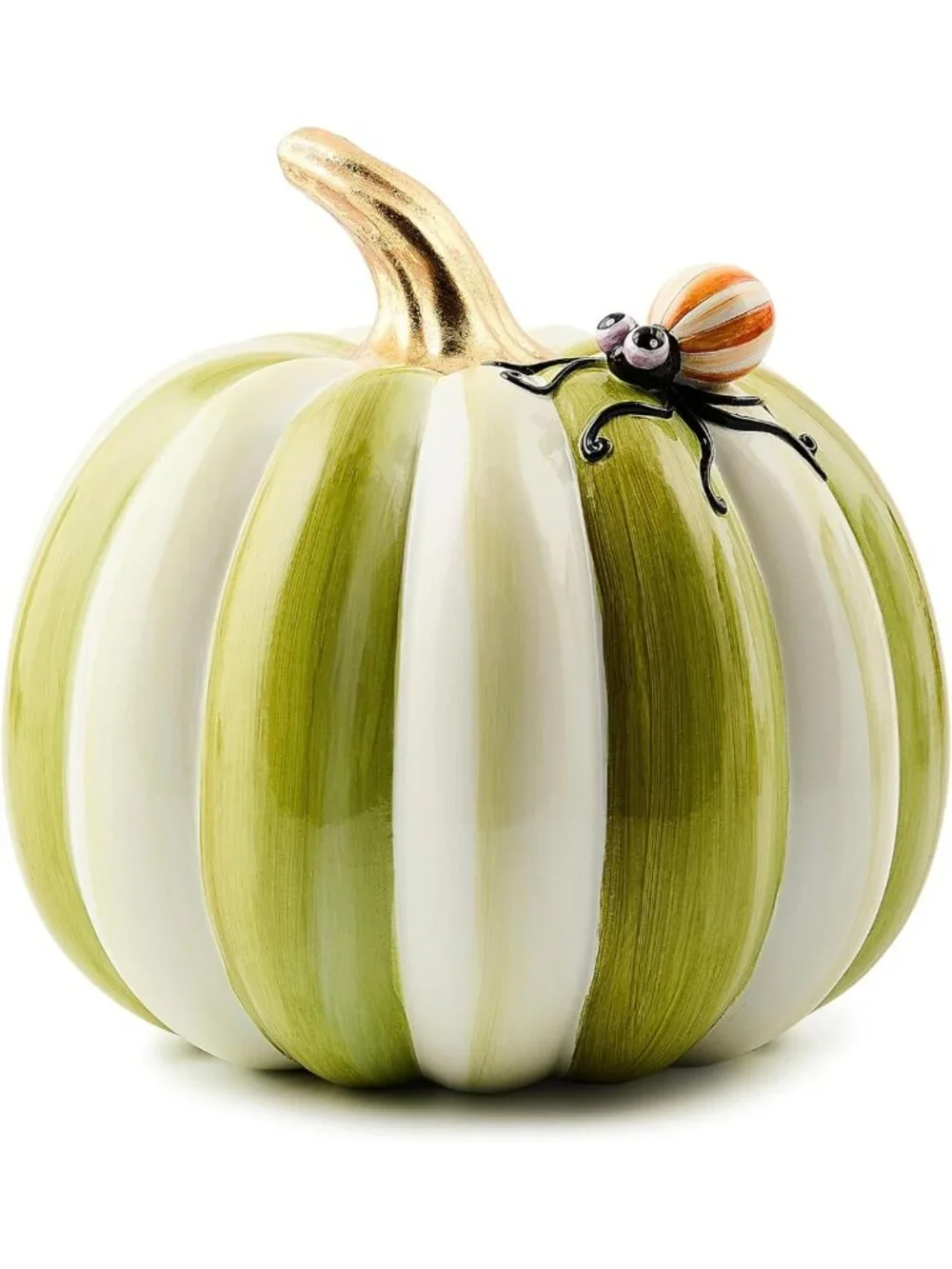Small Resin Pumpkin with Spider Accent - Fall Decor, Halloween Home Accent
